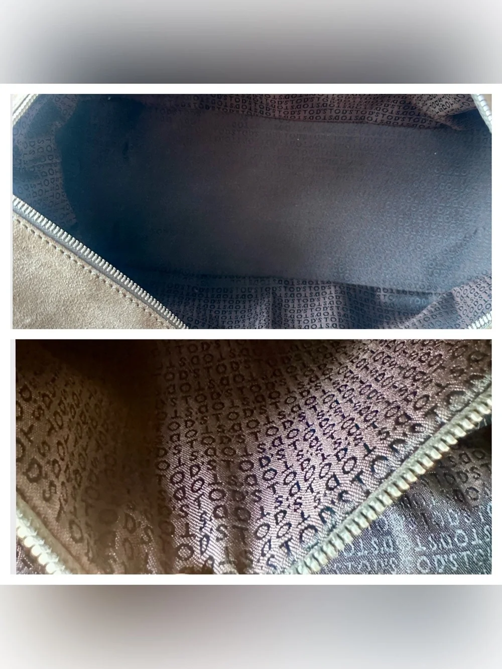 ❌SOLD! ❌TOD’S Large Fringe Cape Bag Suede Leather Satchel Brown - Picture 7 of 14